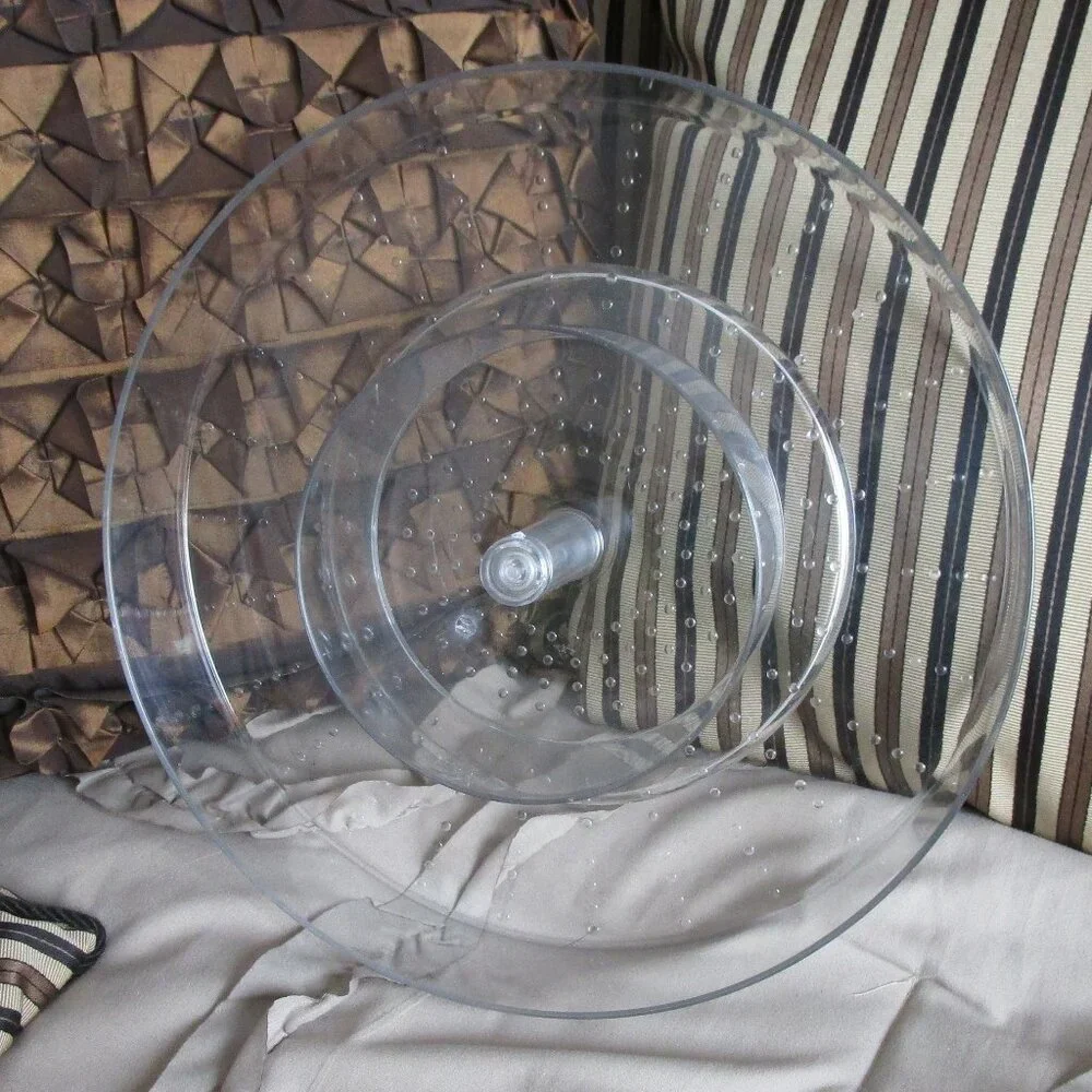 clear acrylic lazy Susan bowl